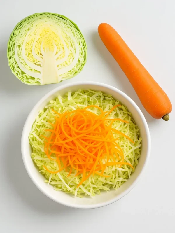 Cabbage and Carrot Mix Thoran Cut