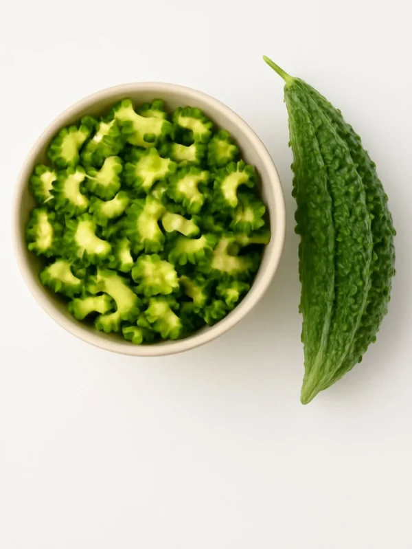 Pavakka (Bitter gourd) Mezhukkupuratti Cut